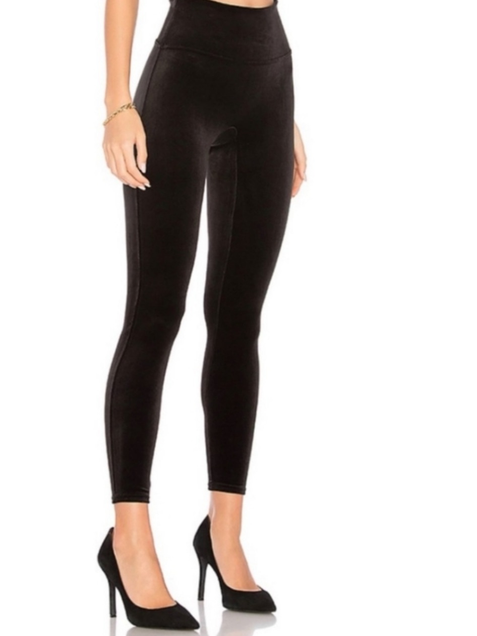Spanx Velvet High Rise Leggings Black Xxl